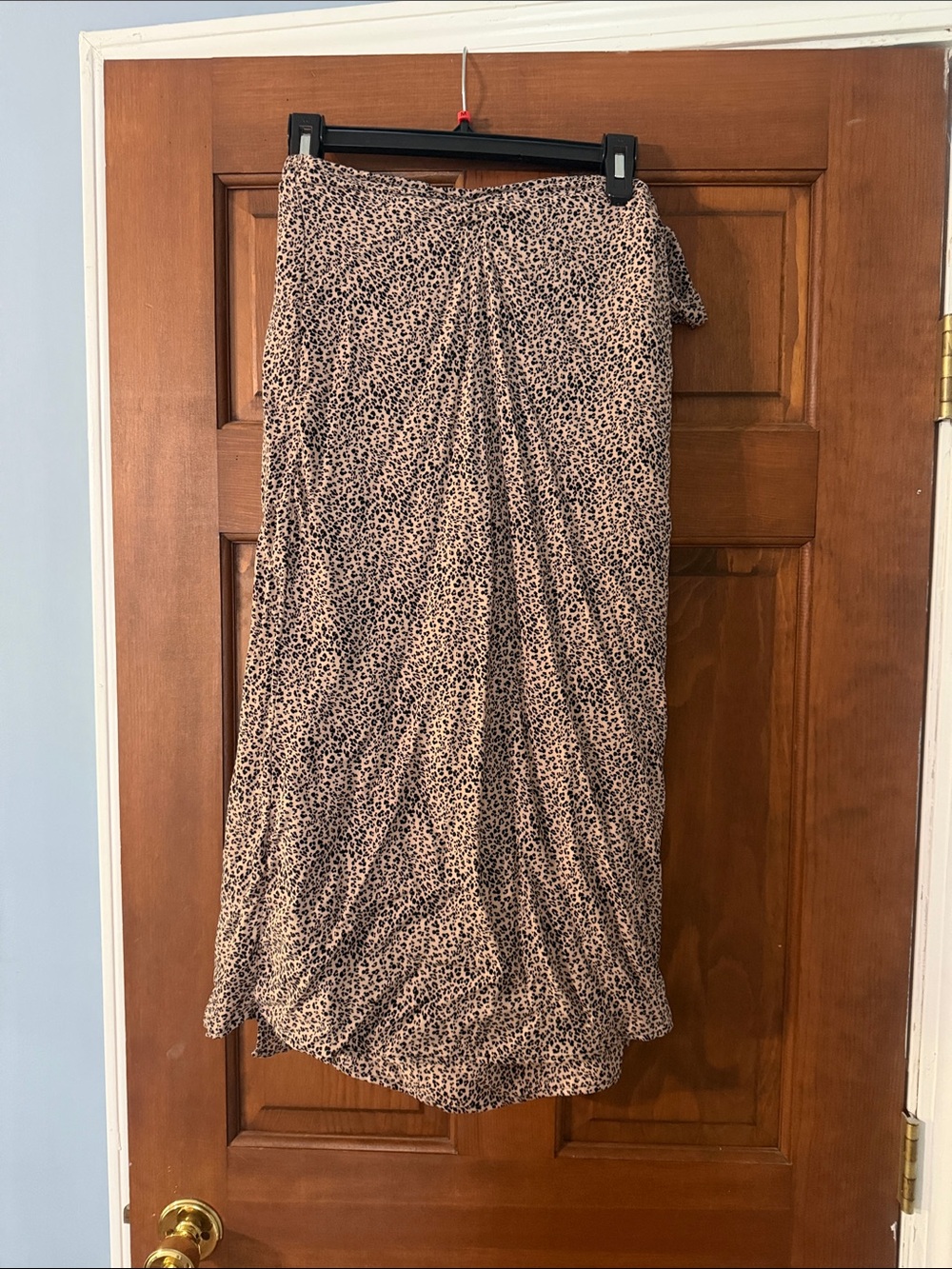 URBAN Romantics Beige and Black Ditsy Print Maxi Skirt